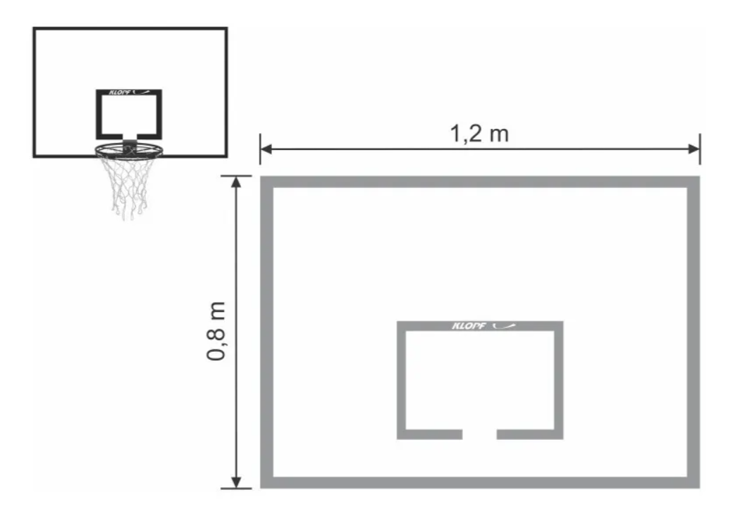 Tabela de Basquete em Compensado Naval Klopf 1023 - 1,20m x 0,80m x 0,05m - Imagem 6