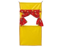 Teatro Fantoche História Cortina Painel Cenário De Tecido