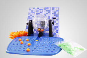 KIT GLOBO DE BINGO IMP PEQ TRANSPARENTE 11CM