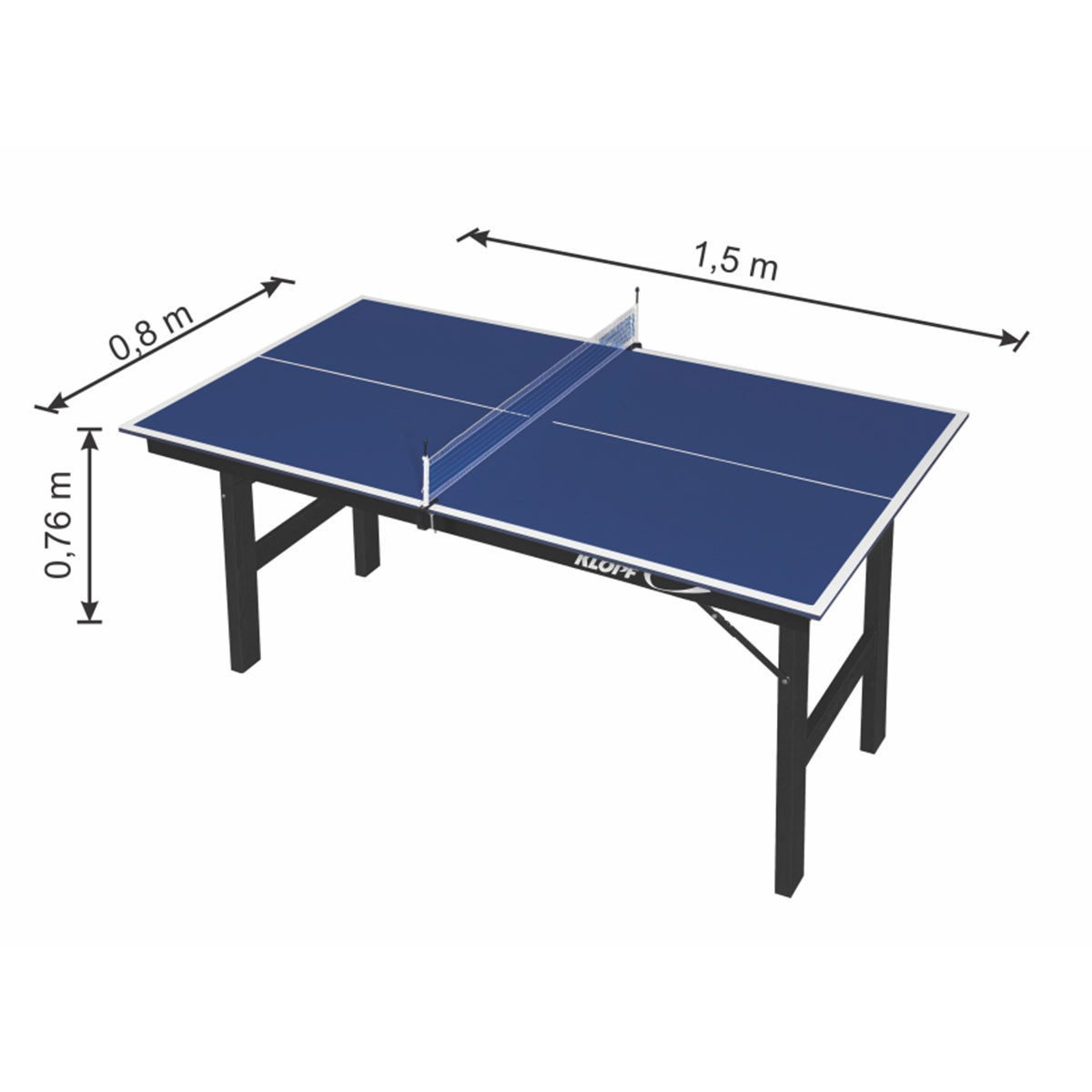 Tênis Mesa Ping Pong Junior 12mm Pés Dobráveis (1,52 x 0,82 x 0,06) Klopf 1003 - Imagem 5