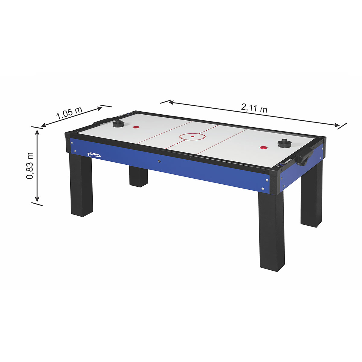 Aero Hockey - Mesa Azul 2,14x 1,09 x 0,22 C/contador + Kit Klopf 1045 - Imagem 4