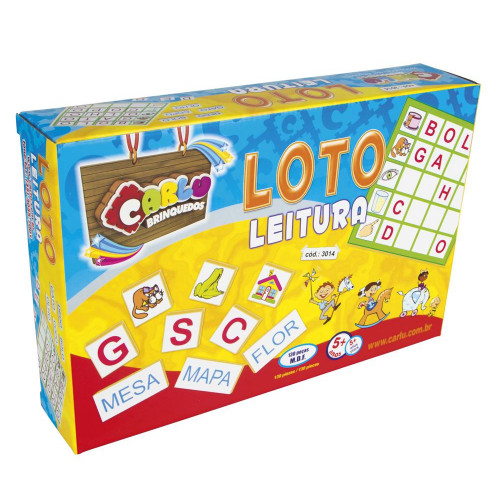 loto leitura mdf - 130 pc cx papel - Carlu