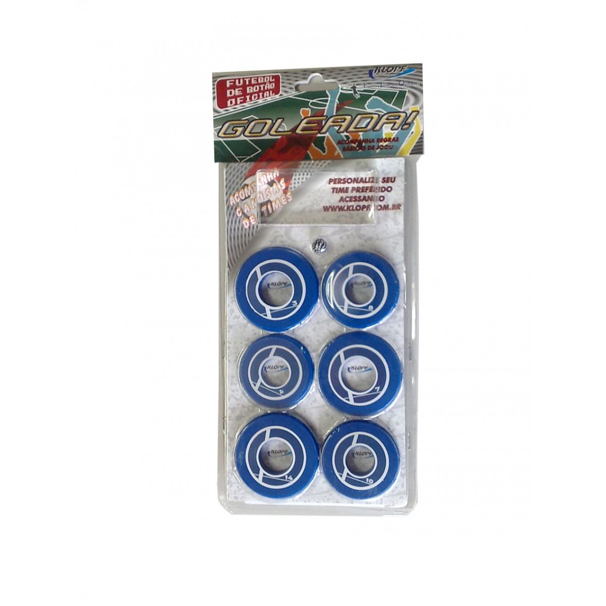 Jogo Time de futebol de botão Azul e Branco - 4091 - Imagem 2