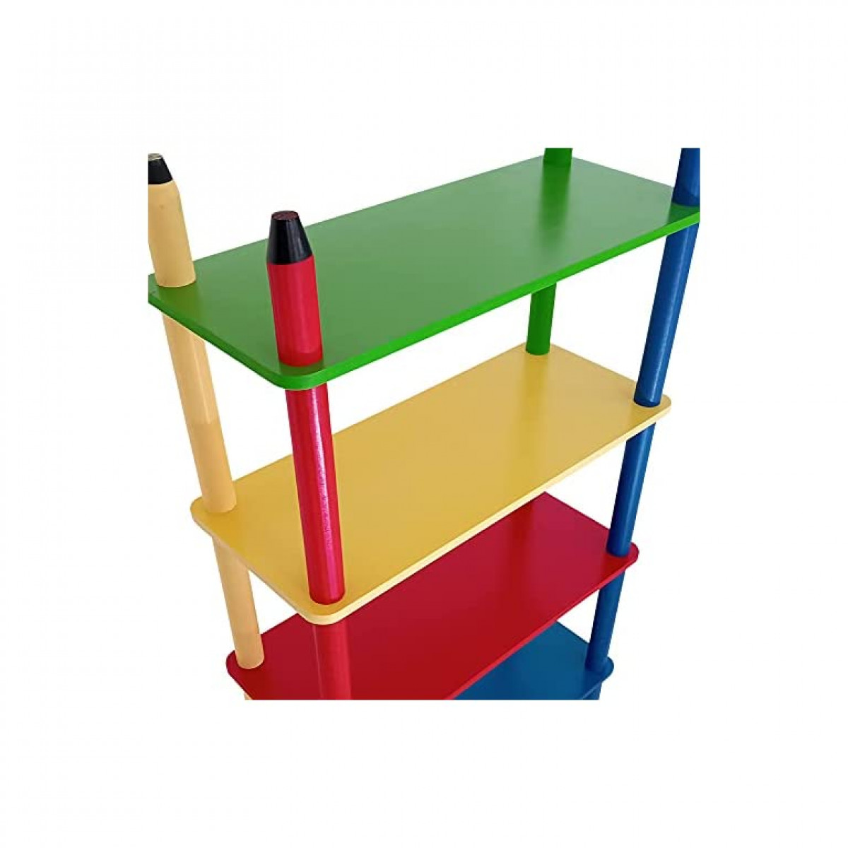 Estante Prateleira Colorida Tipo Lápis em Madeira 24 Peças - 0,63 x 0,10 x 0,31 - Imagem 4