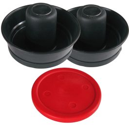 Kit Com 2 Rebatedores + 01 Disco P/ Aero Hockey preto