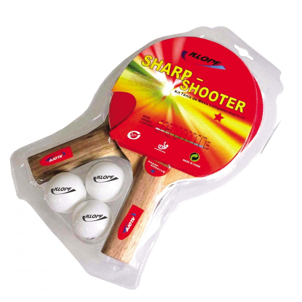 Kit de Ping Pong Completo - 5030 - Inclui Rede, Suportes, Raquetes e Bolas - Imagem 2