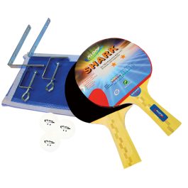 Kit Completo para Ping Pong, Tênis de Mesa – 5031 (2 Raquetes, 3 Bolinhas, Suporte de Rede e Rede)