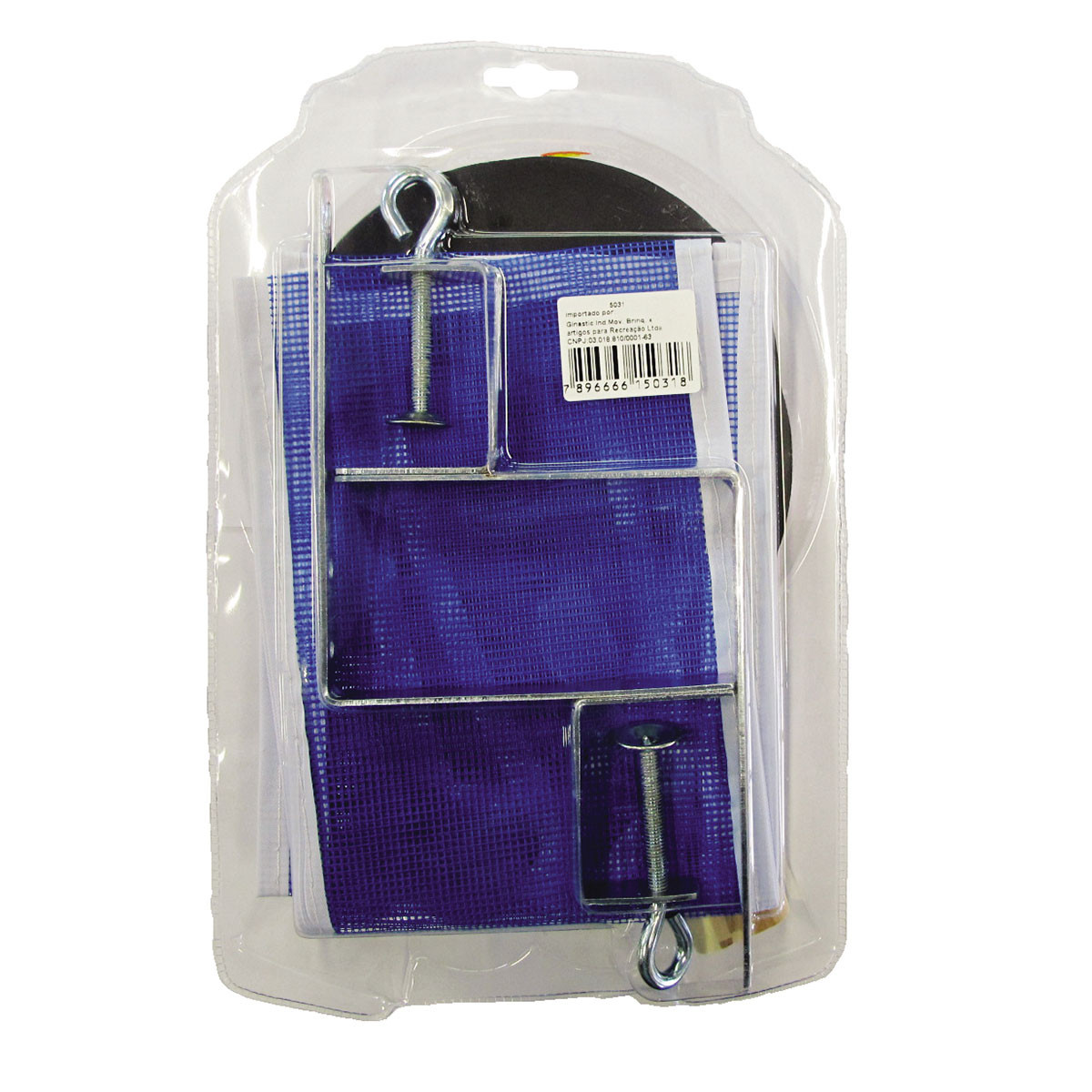 Kit Completo para Ping Pong, Tênis de Mesa - 5031 (2 Raquetes, 3 Bolinhas, Suporte de Rede e Rede) - Imagem 3