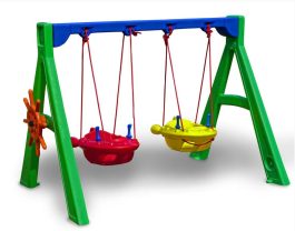 Balanço Bebê / criança duplo jet freso com suporte e timão