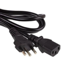 Cabo Força Tripolar Fonte Gabinete (3A/Novo Padrão/INMETRO/1,3 Metros)