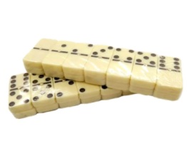 Dominó Profissional Modelo Osso – Estojo Com 28 Peças