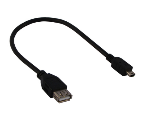 Cabo Emenda Usb-a Fêmea X 5-pinos Mini B Macho