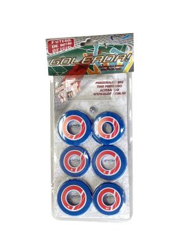 Jogo Time futebol botão Azul Vermelho e Branco Klopf 4096