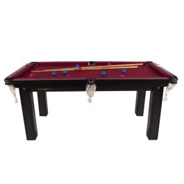 Mesa Sinuca 1,87 x 1,08  Tecido VINHO Procopio Tampo MDF + acessorios