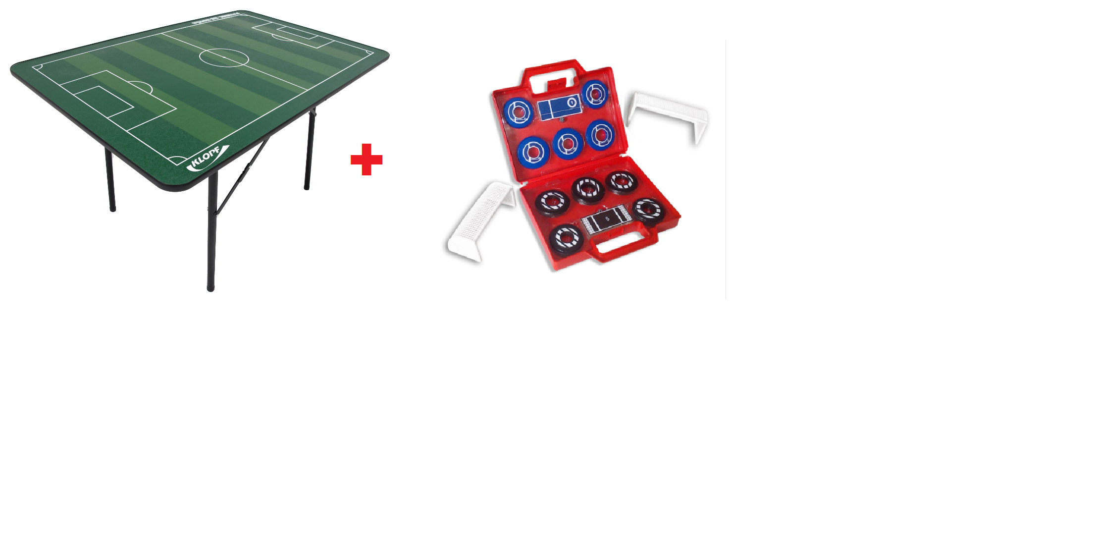 Mesa Futebol Botao Klopf 1027 C/ pés de ferro Maleta 2 times