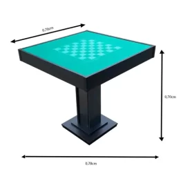 Mesa de Jogos Dama Xadrez Truco Em Mdf 0,76 x 0,80 x 0,17