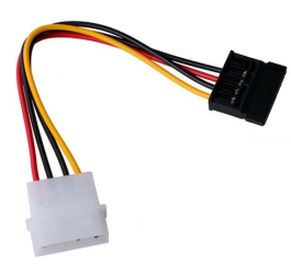 Cabo Hitto Força IDE x SATA 15 pinos 20 cm (3A/adaptador)