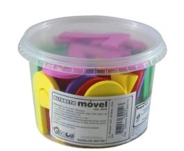 Alfabeto Móvel em EVA pote com 46 peças Carlu 0010