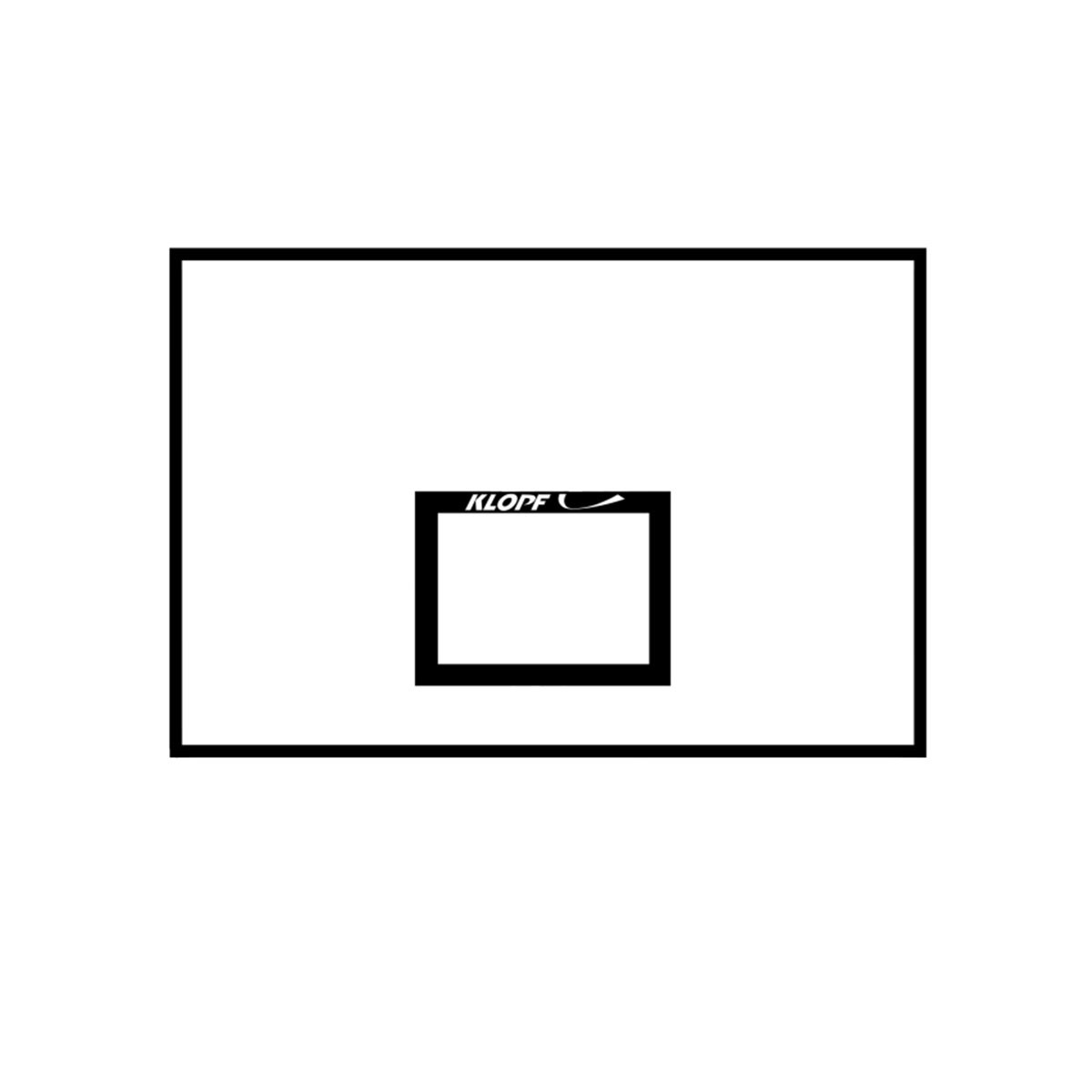 Tabela de Basquete Oficial Unitária Klopf 1021 - 1,82m x 1,22m x 0,05m em Compensado Naval - Imagem 3