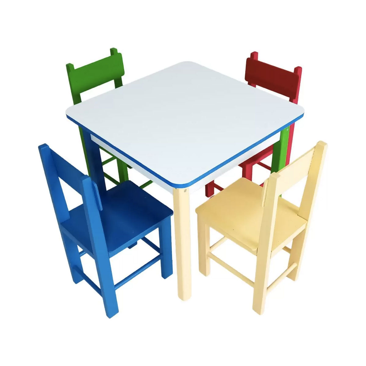 Mesa Infantil com 4 Cadeiras de Madeira e MDF - 60 x 60 x 55 cm. - Imagem 7