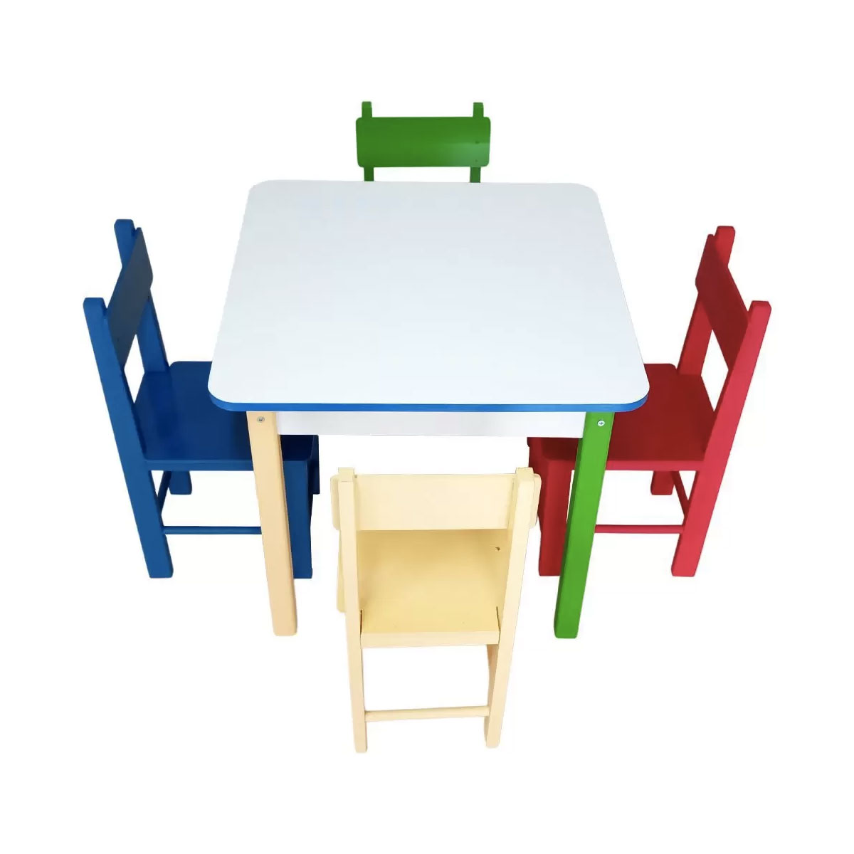 Mesa Infantil com 4 Cadeiras de Madeira e MDF - 60 x 60 x 55 cm. - Imagem 9