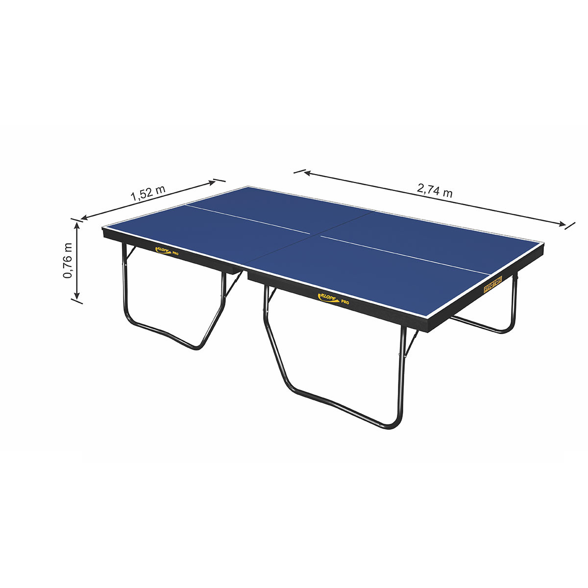 Mesa de Ping Pong Tenis Oficial 25mm Mdf Proton 1,56 x1,41 x 0,17 1090 - Imagem 4